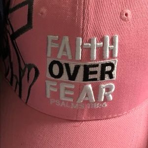 Pink Faith Over Fear Hat